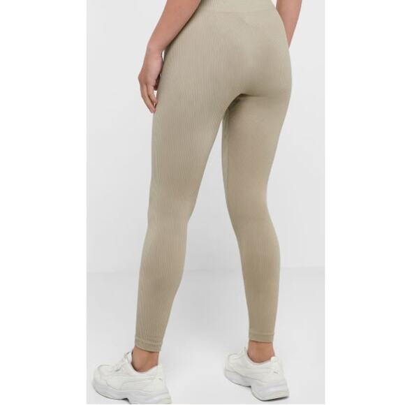 NEW TOPSHOP NORDSTROM Co-Ord Ribbed Seamless High Waist Leggings Size M - Picture 2 of 7